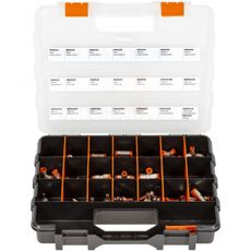 R-ledd sett i messing for push-in system, perfekt for ulike applikasjoner.