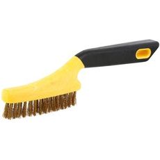 Mangesidig stålbørste med messingtråd for skånsom rengjøring.