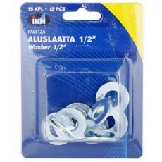 Forsinkede skivebrikker 1/2", 15 stykker, bra for å fordele belastning.