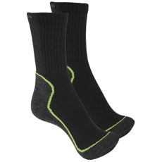 Gule og svarte Coolmax-sokker, perfekte for sport og hverdag.