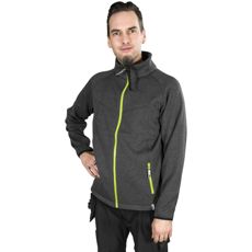 Strikket fleecejakke Antigor, grå/gul, ideell for kalde arbeidsdager.