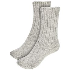 Varme ullsokker Jäkälä i grå, perfekte for kjølige dager.
