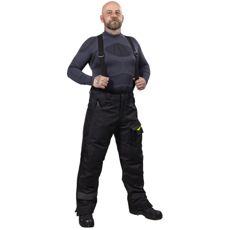 Vinterbukser Fremont svart/gul for synlighet og stil, ideelle for kalde arbeidsmiljøer.