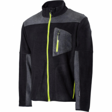 Microfleecejakke Colby Svart/ Mel.Grå