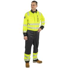 Gul og svart varseloverall Ripley Kl3, sikker og komfortabel for arbeidsmiljøer.