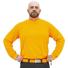 Oransje Fylliitti skjorte, utmerket for synlighet og sikkerhet.