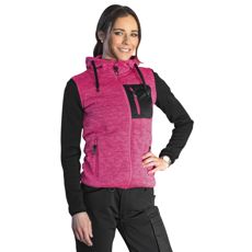 Isabel dame fleecejakke i rosa og svart, elegant og allsidig.