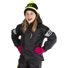 Svart og gul vinterjakke Arnol for barn, stilren og funksjonell for vinteren.