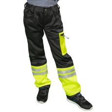 Barnebukser Aaron Gul/Svart, komfortable og stilige for aktive barn.