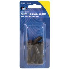 M8X40 bolter 10.9, 10 stk, pålitelige for profesjonelle byggestandarder.