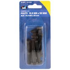 M8X50 bolter 10.9, 10 stk, for bygg som krever høy styrke og sikkerhet.