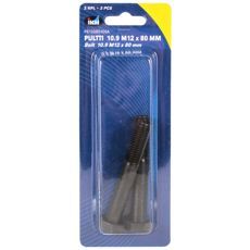 Bolt M12X80, 2 stykker i klasse 10.9, ideelle for tunge applikasjoner.