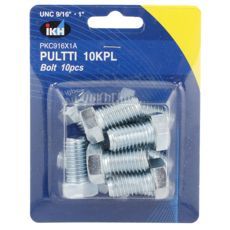 Galvanisert bolt Unc 9/16 X 1" i 10-pack, perfekt for forskjellige byggeprosjekter.