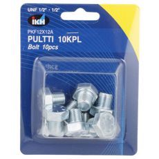 Bolt Unf 1/2 X 1/2" galvanisert, 10-pack, perfekt for presisjonsarbeid.