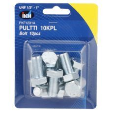 Galvanisert bolt Unf 1/2 X 1" i 10-pack, perfekt for konstruksjon.