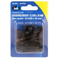 M5X30 unbrakoskrue, 20 stykker, 12.9 hardhet ifølge standard Din912.