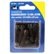 Unbrakoskrue M6X25 12.9, 20-pack, høy styrke for holdbare konstruksjoner.