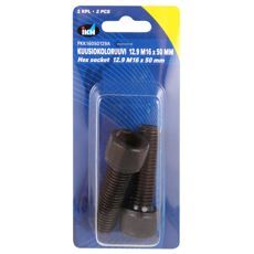 M16X50 unbrakoskrue 12.9, 2 stykker, egnet for bygg og jordbruk.