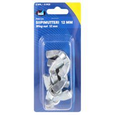 Sett med 5 vingemutter M12 for stabil og sikker montering.
