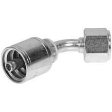 Slangekobling Jic 1/2-1/4 med 45 graders vinkel og innv. gjenge for begrensede rom.