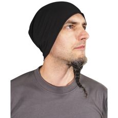 Lang svart lue Lonny, stilig og funksjonell for kalde værforhold.