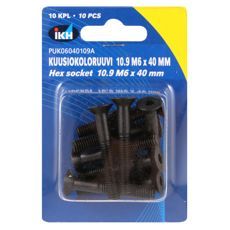 Umbrakoskrue M6X40, 10 stykker, 10.9, for avanserte maskininstallasjoner.