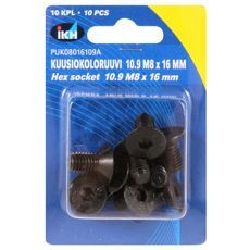 M8x16 unbrakoskrue, 10 stykk 10.9 forsenket i henhold til Din7991.