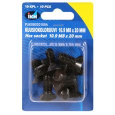 M8x20 unbrakoskrue, 10 stykk 10.9 forsenket i henhold til Din7991.