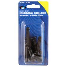 Unbrakoskrue M8X40, 10 stykk, forsenket hode, ideelle for tunge applikasjoner.