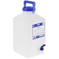 Vannkar med 10 liters kapasitet og kran, praktisk for vanning.