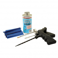 Reparasjonssett for dekk til ATV/firehjuling, nødvendig for sikker og effektiv kjøring.