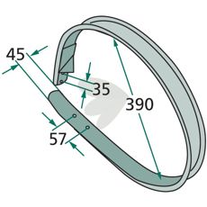 Bøyle for Welger pick up 1330X46, konstruert for effektiv bruk.