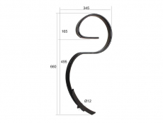 S-Pinne Multiva Top-Line 45x12x700mm