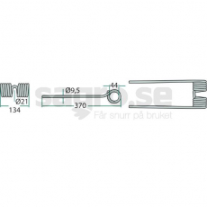 Kvalitativ rakepinne til CLAAS VOLTO, 370X132X9,5, for bedre ytelse.