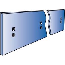 Glatt slitestål for veiskjær, 10 mm tykk, 3000 mm lang.