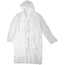 Engangs regnjakke i PVC, one size, perfekt beskyttelse mot regn og fuktige forhold.