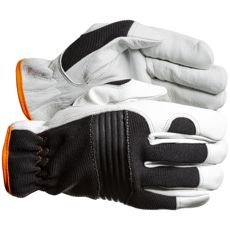 Kvalitets monteringshansker i lær og spandex for best grep og komfort.