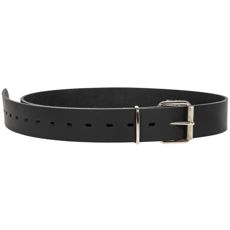 125 cm svart lærbelte Icarus, elegant og holdbart alternativ.