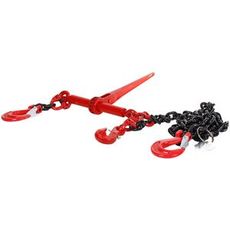 Kraftig vinsjstrammer med kjetting på 10mm og 3,5m lengde.