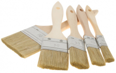 Kvalitets penselsett med fem forskjellige størrelser for alle maleribehov.