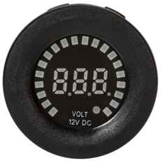 Voltmeter 12V DC for nøyaktig spenningsovervåking.