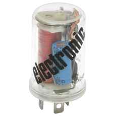 Rund blinkrele med elektrode, 12V, 20A, ideell for jordslangetilkoblinger.