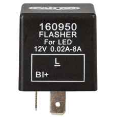 LED-blinklysrele 2-pol, 12V, sikker og holdbar løsning for blinklys.