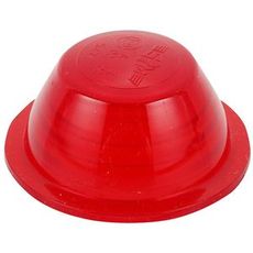 Rødt reservedeksel som gir et stilig og funksjonelt preg.