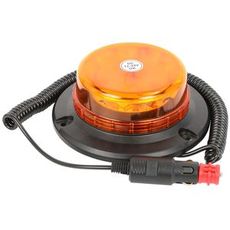 Magnetisk advarselsfyr med LED for 12/24V, perfekt for midlertidig montering.