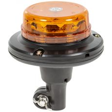 Lav LED advarselsfyr 12/24V med rørfeste, perfekt for lave kjøretøy.