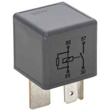 Relé 4-polet 12V 70A med motstand, perfekt for tunge applikasjoner.