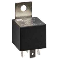 Relé 4-polet 12V 40A med motstand for stabil strømforsyning.