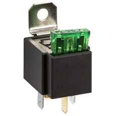 Relé 4-polet 24V 30A med sikring for sikker elektrisk drift.