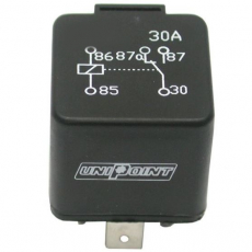 Vekslende relé 5-polet 24V 20/30A, utmerket for flerfasede systemer.